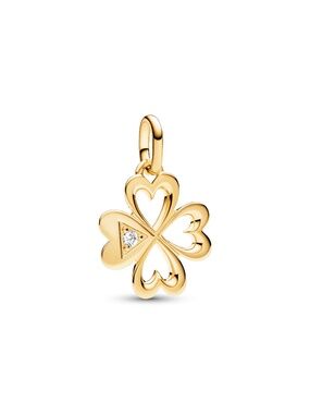 Pandora ME Heart Four-leaf Clover Medallion Charm